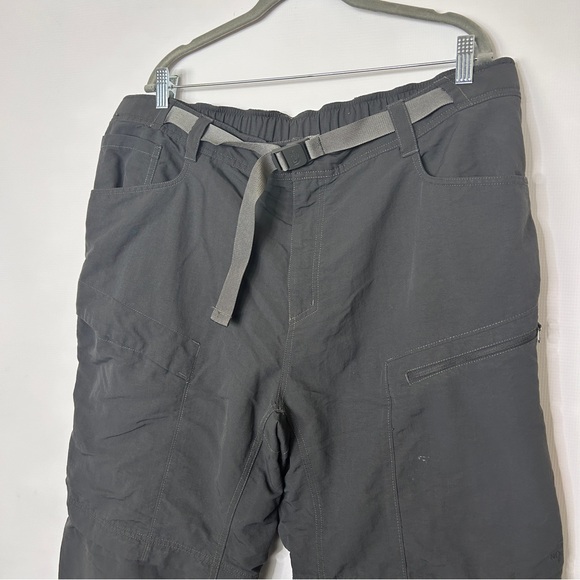The North Face Mens Zip Off Pants Shorts XXL Gray Cargo Pockets with Belt - Picture 4 of 14